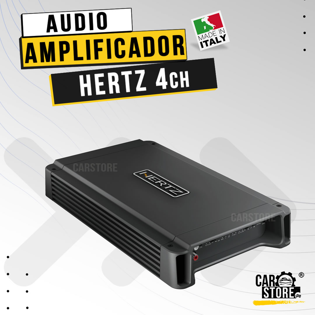 Amplificador Herz 4 canales 150RMS - CarStore Peru